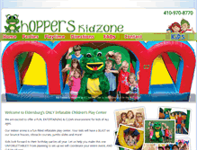 Tablet Screenshot of hopperskidzone.com